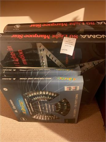 Mr. Christmas Satellites Light String Set & Christmas Star W/Chasing Lights