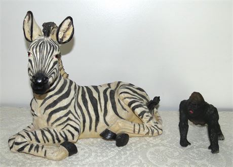 Zebra and Gorilla