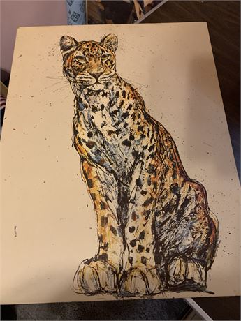 Leopard Art Drawing Unframed Wall Art