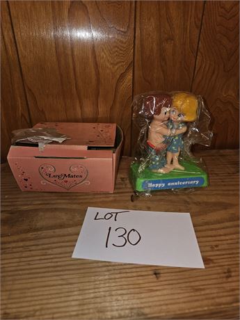 Vintage Luv-mates Anniversary Plastic Figurine