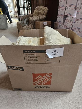 Large Box of Mixed Throw Pillows