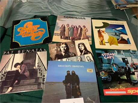 Vinyl Record Albums Pat Benatar, Seals & Crofts, Foreigner, Stray Cats