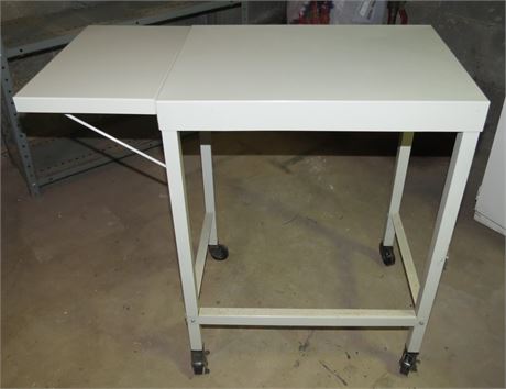 Small Metal Table with Drop Side