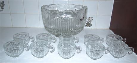 Glass Punch Bowl Set
