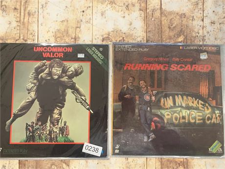Laser Disc Lot - "Uncommon Valor" and "Running Scared" Classic Movies