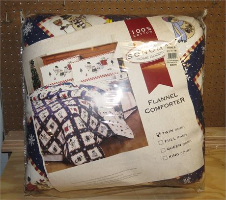 Twin Bed Snowman Comforter