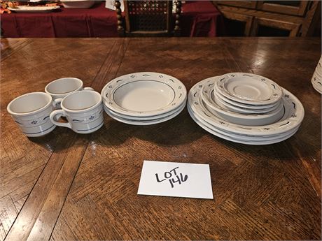 Longaberger Blue Traditions Pottery Dinnerware