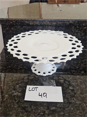 Westmoreland Doric Lace Edge Footed Cake Stand