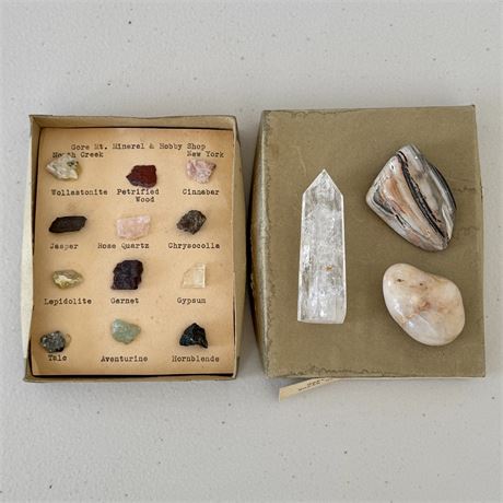 Vintage Gore Mt. Mineral & Hobby Rock Collection w/ Extras
