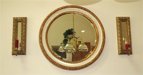 Wall Mirror, Candle Holders