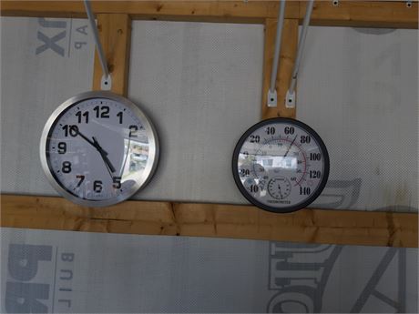 Clock and Thermometer