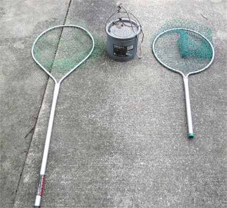 Fishing Nets and Minnow Bucket