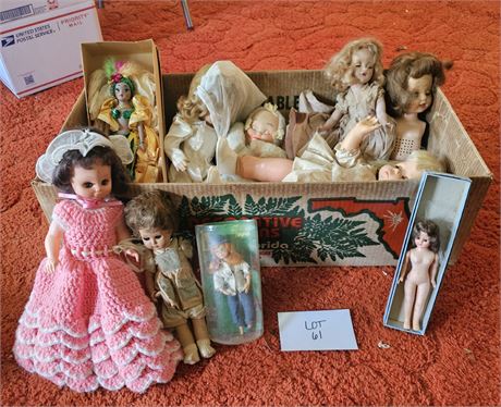Mixed Vintage Doll Lot- Mattel, Effgee, Italy, Composition, Knickerbacker