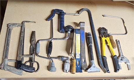 Saws, Hand Drills, Crowbars, Bolt Cutters and More