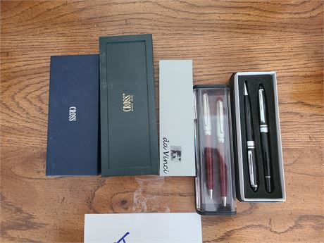 Mixed Fine Writing Pen Lot: Cross / daVinci & More