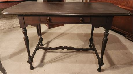 20th Century Walnut Console Table w/ Drawer