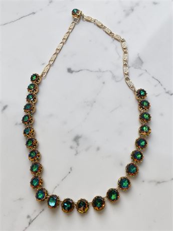 Schiaparelli Watermelon Tourmaline Crystals Choker Necklace (Marked)