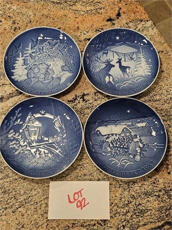 Bing & Grondahl Copenhagen Christmas Plates 1980-83