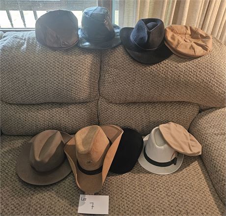 Mixed Men's Hat Lot- Leather, DPC, London, Stenson & More