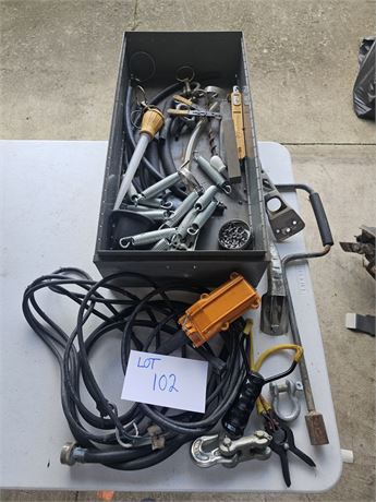 Metal Drawer Full Of Mixed Misc Springs, Hardware & Misc Hardware