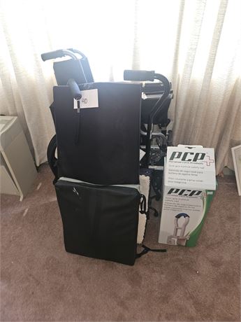 Medical Supplies- Folding Wheelchair & Cushions, Bathtub Safety Rail & More