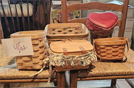 Longaberger Mixed Baskets - Sizes / Style & Year Vary