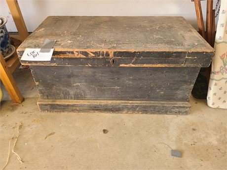 Antique Wood Trunk