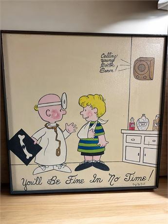 Peanuts Charlie Brown and Schroeder Framed Art Akron Children's Hospital