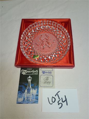 Waterford Crystal 1987 Christmas Dish in Original Box