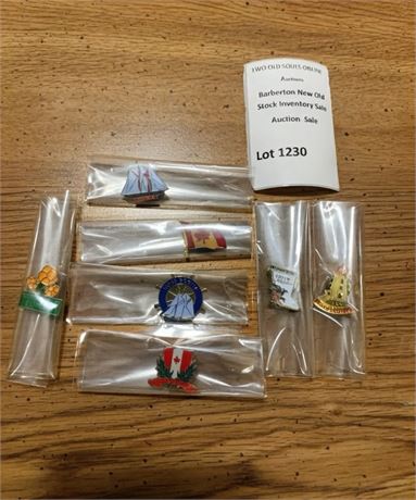 Collectible Enamel Souvenir Pins Lighthouses, Maritime Symbols, Canadian Icons