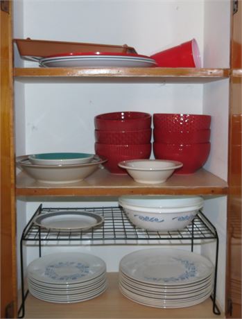 Kitchen Cabinet Cleanout: Corning Dishes, Etc