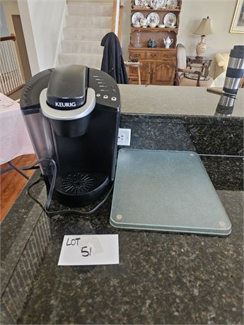 Keurig K-Classic Pod Coffee Maker & Glass Cutting Boards
