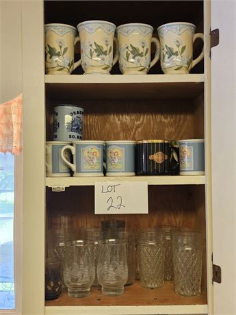 Cupboard Cleanout- Block Daisy Chain Mugs, Drinking Glasses & More