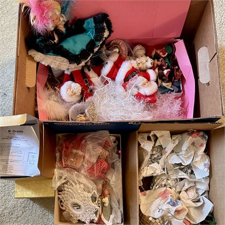 Large Ornaments Lot w/ Mr. Christmas, Vintage, Icicles and More