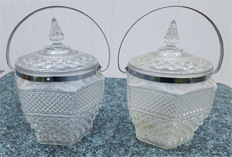 2 Crystal Cookie Jars