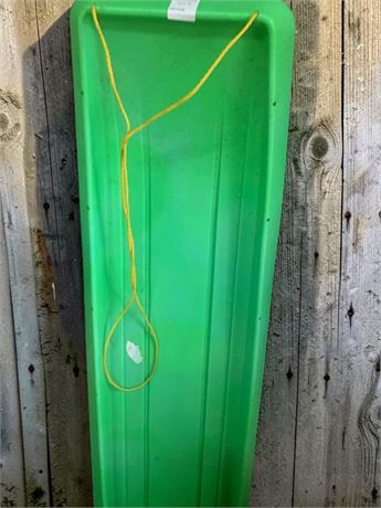 Green Flexible Plastic Toboggan Sled