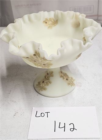Fenton HP Daisy Satin Custard Compote