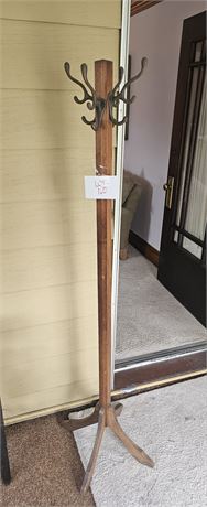 Vintage Wood Coat Rack