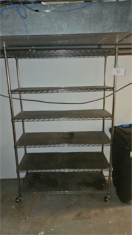 Commercial Heavy Duty Metal Shelf On Wheels