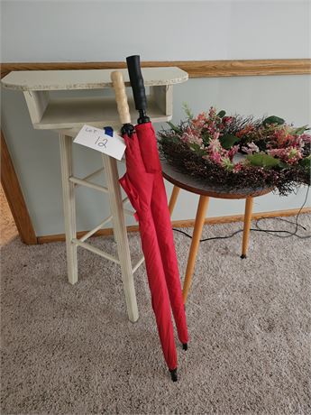 Stool Shelf / Umbrellas / Wreath & More