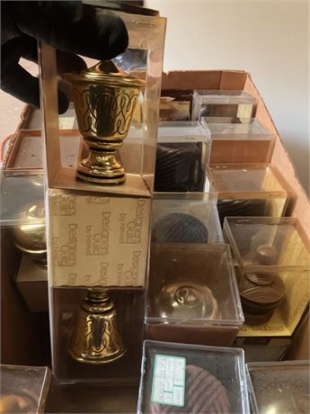Designers Guild Decorative Brass Curtain Rod Finial Lot