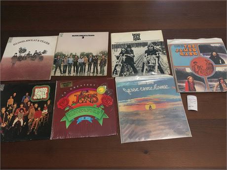 Blood, Sweat & Tears, James Gang Record Album Lot of 7