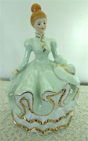 Victorian Lady Music Box Figurine