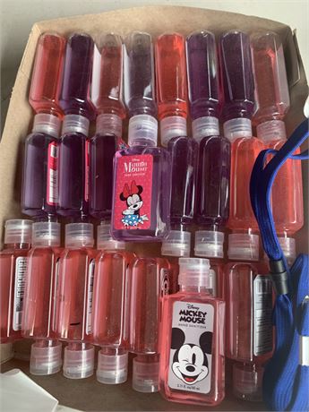 Mickey & Minney Mouse Themes 2.11 Fl OZ Hand Sanitizer Bottles - Lot of 26