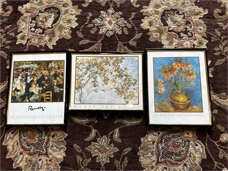 Van Gogh, Monet, Le Moulin Prints framed