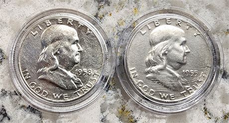 Two Silver Half Dollars