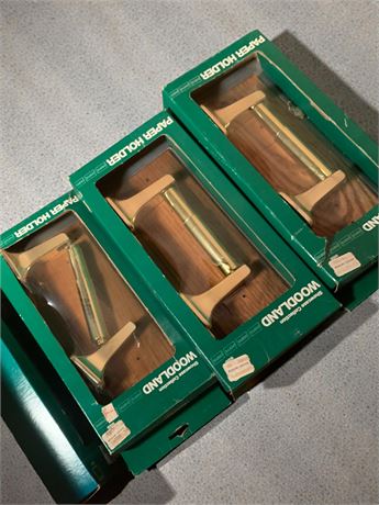 Pami Woodland Collection Toilet Paper Roll Holders In Brass Finish