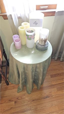 Mixed Flameless Candle Lot- Sizes Vary & Table