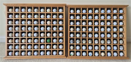 Souvenir Golf Balls W/Display Shelving