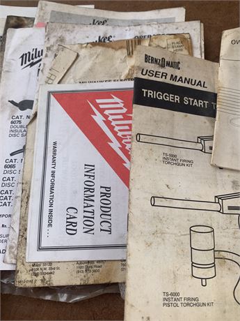 Tool Manual Lot - BenzOmatic - Stihl - Victor & More